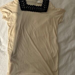 See by Chloe Cream Top with Geometric Collar